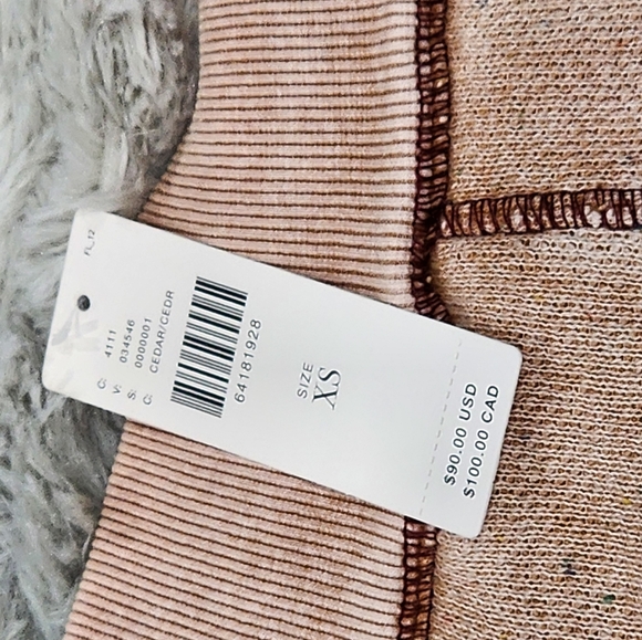 ANTHROPOLOGIE | Pilco | Off The Shoulder Slouchy Sweatshirt  | Mauve |XS | NWT - Picture 6 of 7